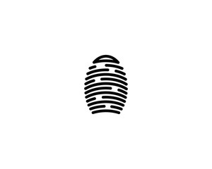 Finger print vector icon illustration design