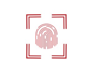 Finger print vector icon illustration design