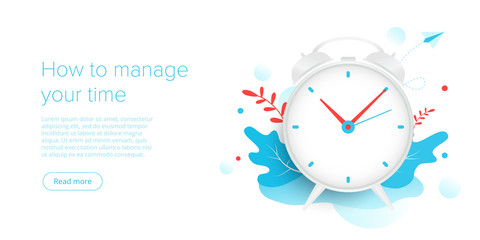 Effective time management in flat vector illustration. People working and task prioritizing organization for effective productivity. Job schedule optimization concept.