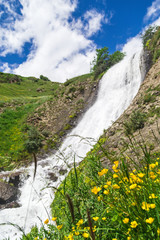Amazing mountain landscape in Georgia on sunny summer day.