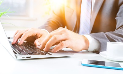 Female hands with smartphone, close-up view