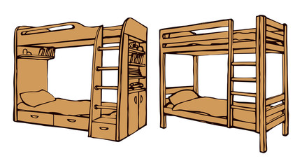Bed. Vector drawing