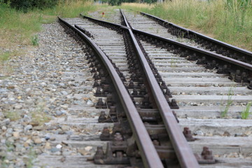 Obraz premium Eisenbahnschiene