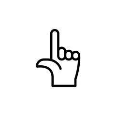 Hand point up gesture outline icon. Element of hand gesture illustration icon. signs, symbols can be used for web, logo, mobile app, UI, UX