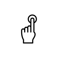 Tap hand gesture outline icon. Element of hand gesture illustration icon. signs, symbols can be used for web, logo, mobile app, UI, UX