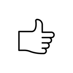 Thumb up hand gesture outline icon. Element of hand gesture illustration icon. signs, symbols can be used for web, logo, mobile app, UI, UX