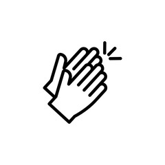 Applause hand gesture outline icon. Element of hand gesture illustration icon. signs, symbols can be used for web, logo, mobile app, UI, UX
