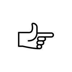 Pointing right hand gesture outline icon. Element of hand gesture illustration icon. signs, symbols can be used for web, logo, mobile app, UI, UX