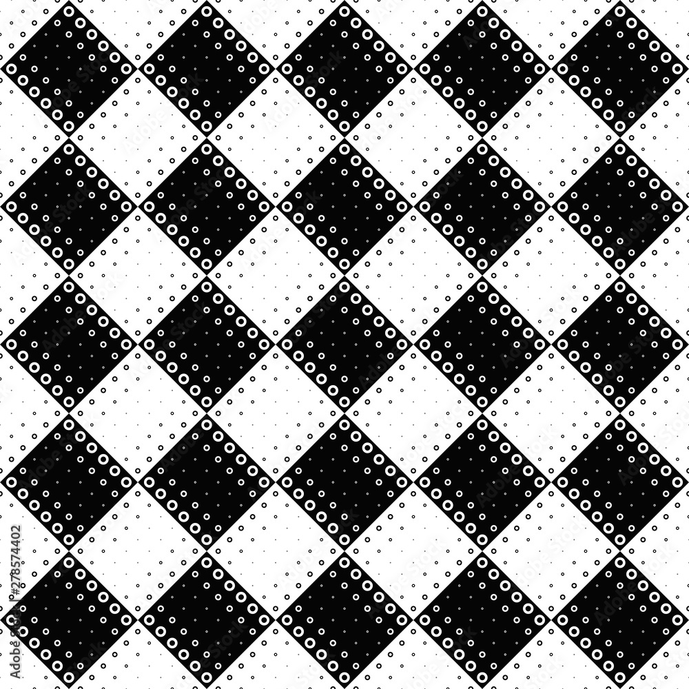 Poster geometrical abstract circle pattern background - black and white vector graphic design from rings