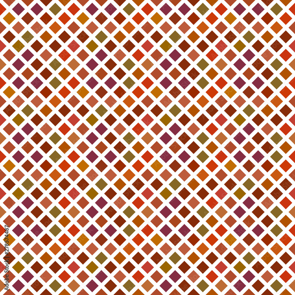 Poster abstract seamless geometrical square pattern background - brown vector design from squares