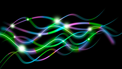 Abstract colored background, abstract lines twisting into beautiful bends