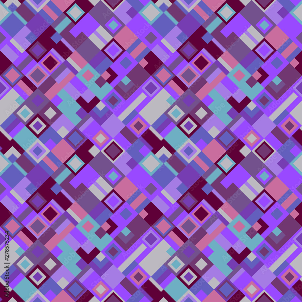 Poster colorful geometrical diagonal mosaic pattern background - abstract vector design