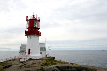 Lighthouse of Lindesnes (Lindesnes Fyr) in southern Norway