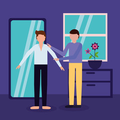 flat design wedding people image