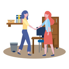 Businesswomen avatar cartoon design vector illustrator