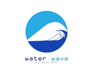 Water Wave symbol and icon Logo Template vector