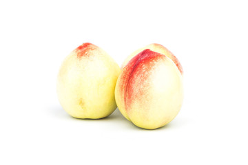 Nectarine fruit isolated on the white background.