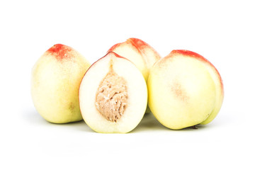 Nectarine fruit isolated on the white background.