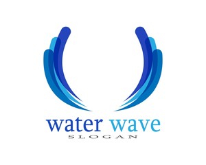 Water Wave symbol and icon Logo Template vector