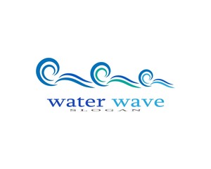 Water Wave symbol and icon Logo Template vector