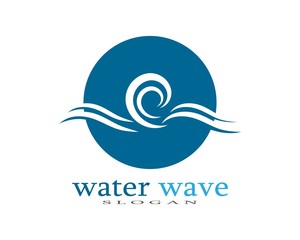 Water Wave symbol and icon Logo Template vector