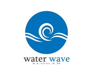 Water Wave symbol and icon Logo Template vector