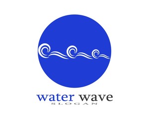 Water Wave symbol and icon Logo Template vector