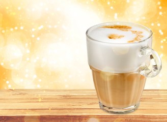 Black coffee in white cup isolated on  background