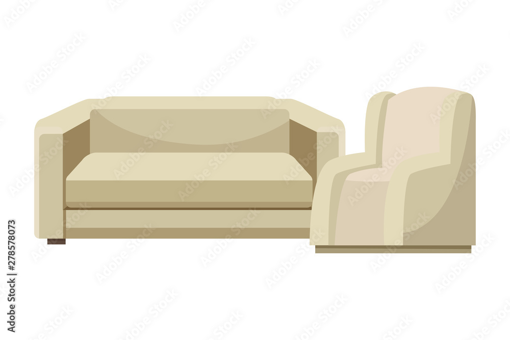 Canvas Prints house set of sofa armchairs furniture