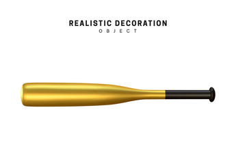 Golden bat isolated 3d object