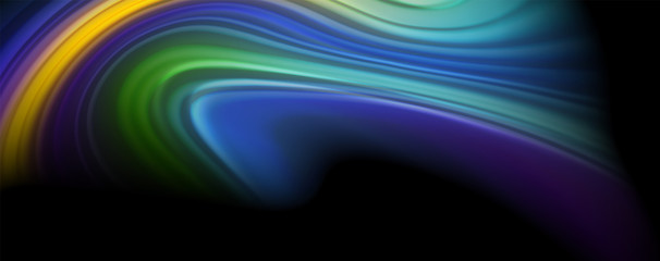 Flowing liquid colors - modern colorful flow poster. Wave liquid shapes. Art design for your design project