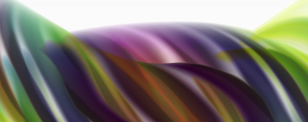 Modern techno Fluid color flow on white colorful poste. Art for your design