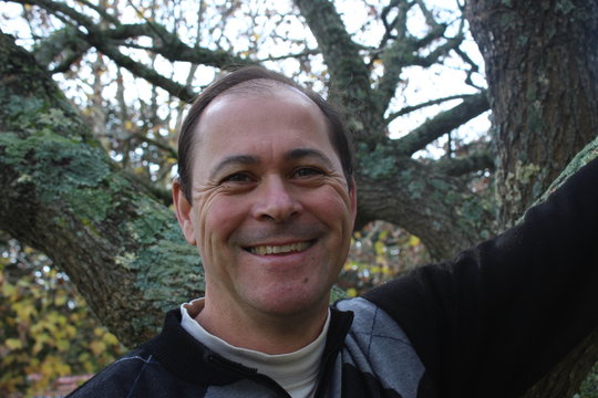 portrait of a man in the forest