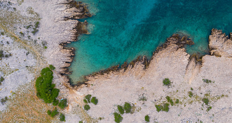 aerial view, coast and adriatic sea, croatia