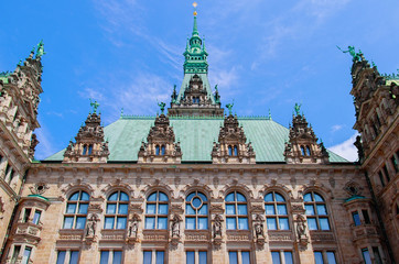 exterior of Hamburg Town Hall