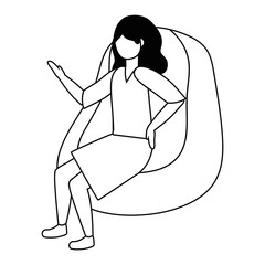 Businesswoman avatar cartoon design vector illustrator