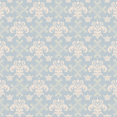 Floral Seamless Pattern On Pastel Background