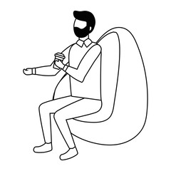 Businessman avatar cartoon design vector illustrator