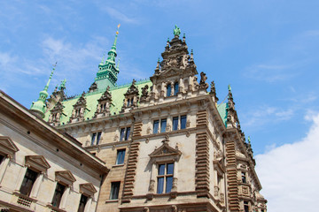 Fototapeta na wymiar exterior of Hamburg Town Hall