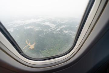 window of airplane