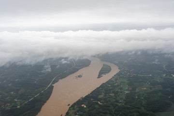 landscape of mountain in sky