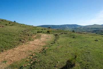 Valdelinares mountains in summer a sunny day