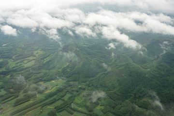 Fototapeta premium landscape of mountain from sky
