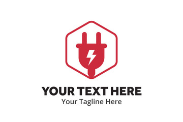 Obraz premium simple electrical logo creative design in flat style with color . electricity logo creative design for identity and business