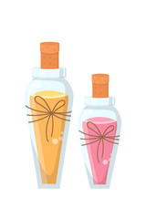 Aroma oil for massage flat vector illustration