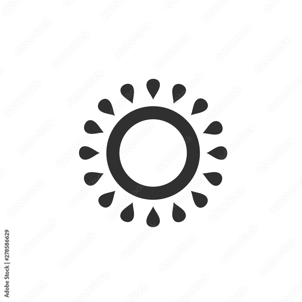 Aufkleber sun icon template color editable. sun symbol vector sign isolated on white background. simple logo v
