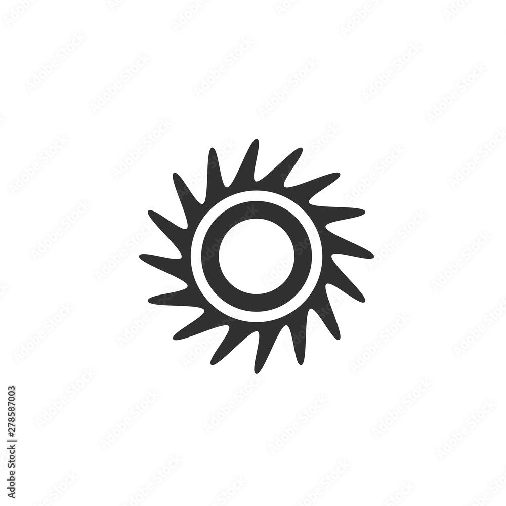 Poster sun icon template color editable. sun symbol vector sign isolated on white background. simple logo v