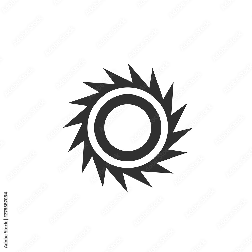 Aufkleber sun icon template color editable. sun symbol vector sign isolated on white background. simple logo v
