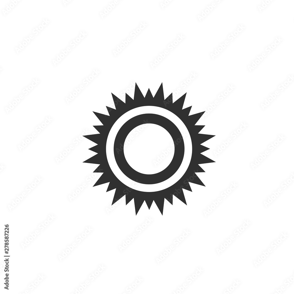 Poster sun icon template color editable. sun symbol vector sign isolated on white background. simple logo v