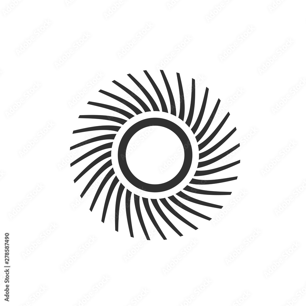 Poster sun icon template color editable. sun symbol vector sign isolated on white background. simple logo v